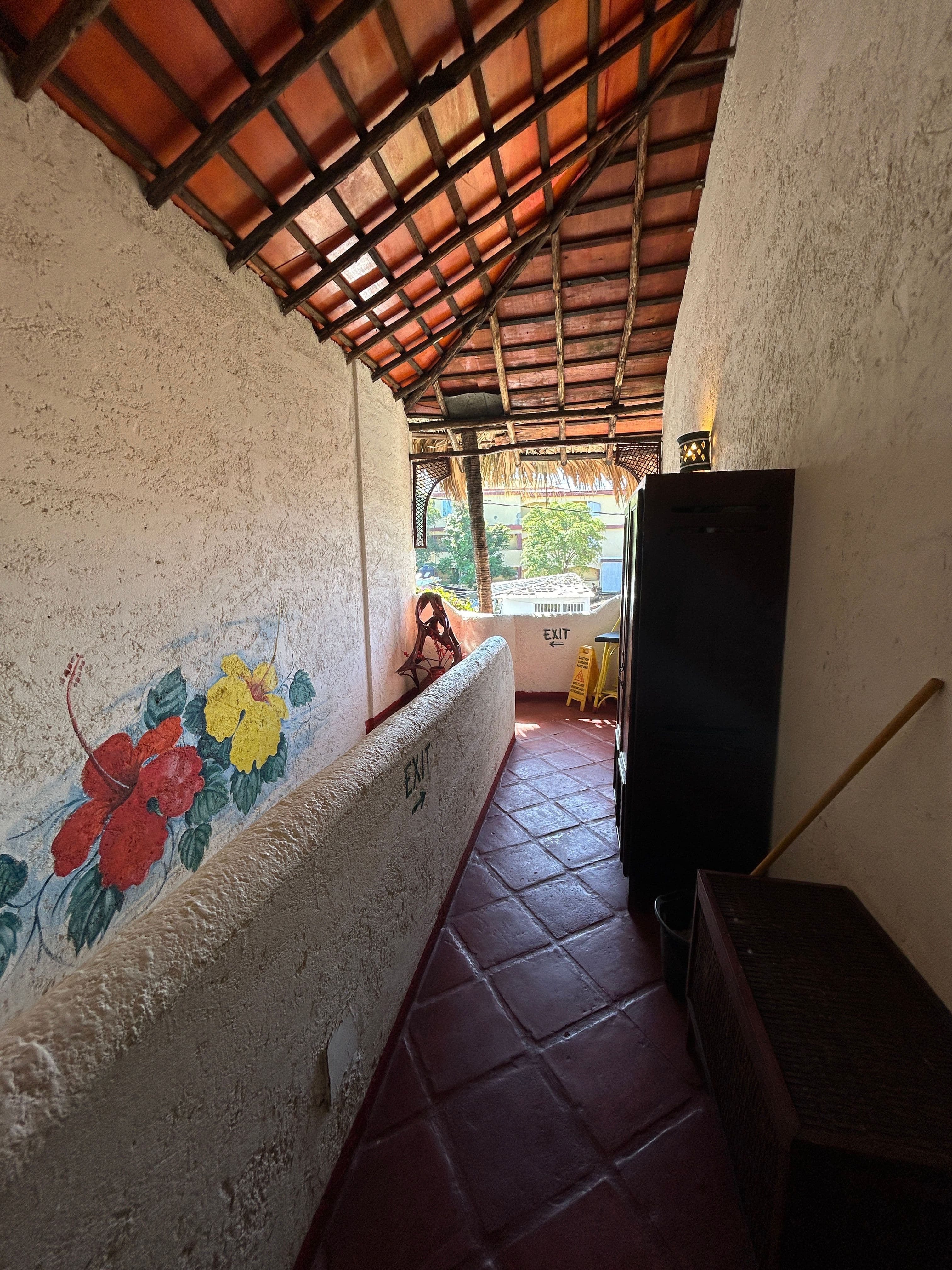 21-Room Mexican-Style Hotel with Courtyard Pool in Sosúa — Hallway