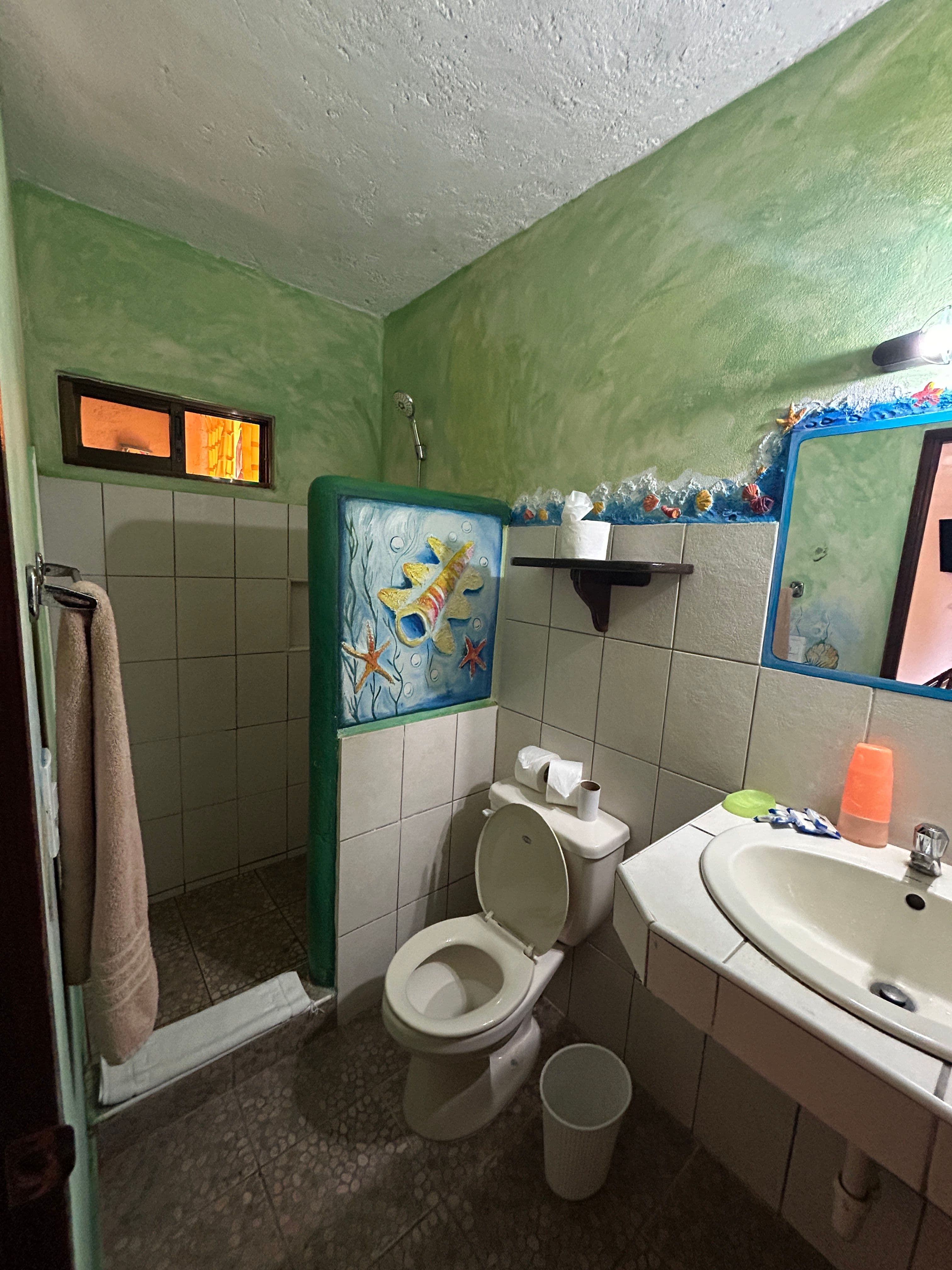 21-Room Mexican-Style Hotel with Courtyard Pool in Sosúa — Bathroom