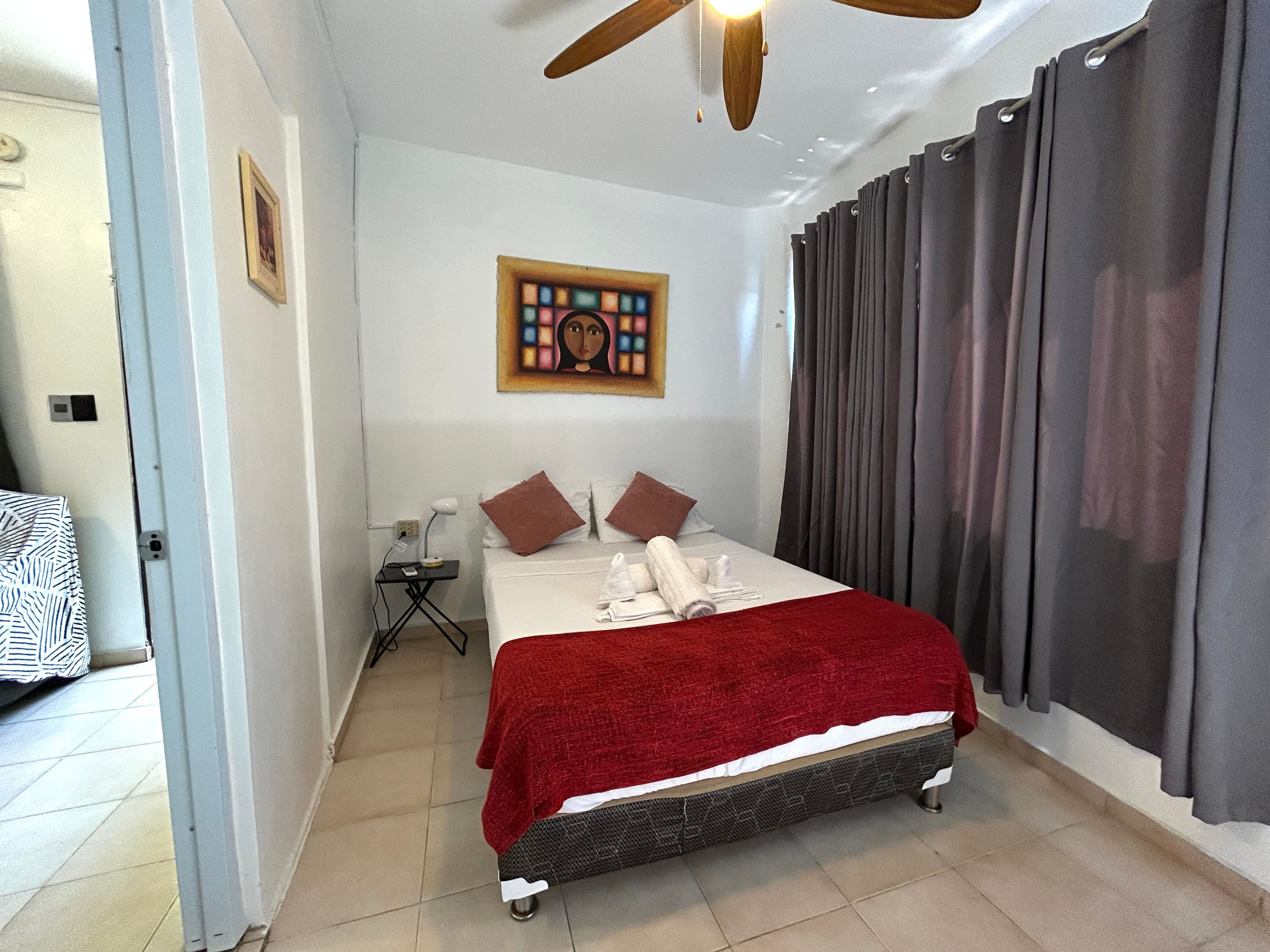 Furnished Double Studio with Owner Financing in Central Sosúa — Bedroom