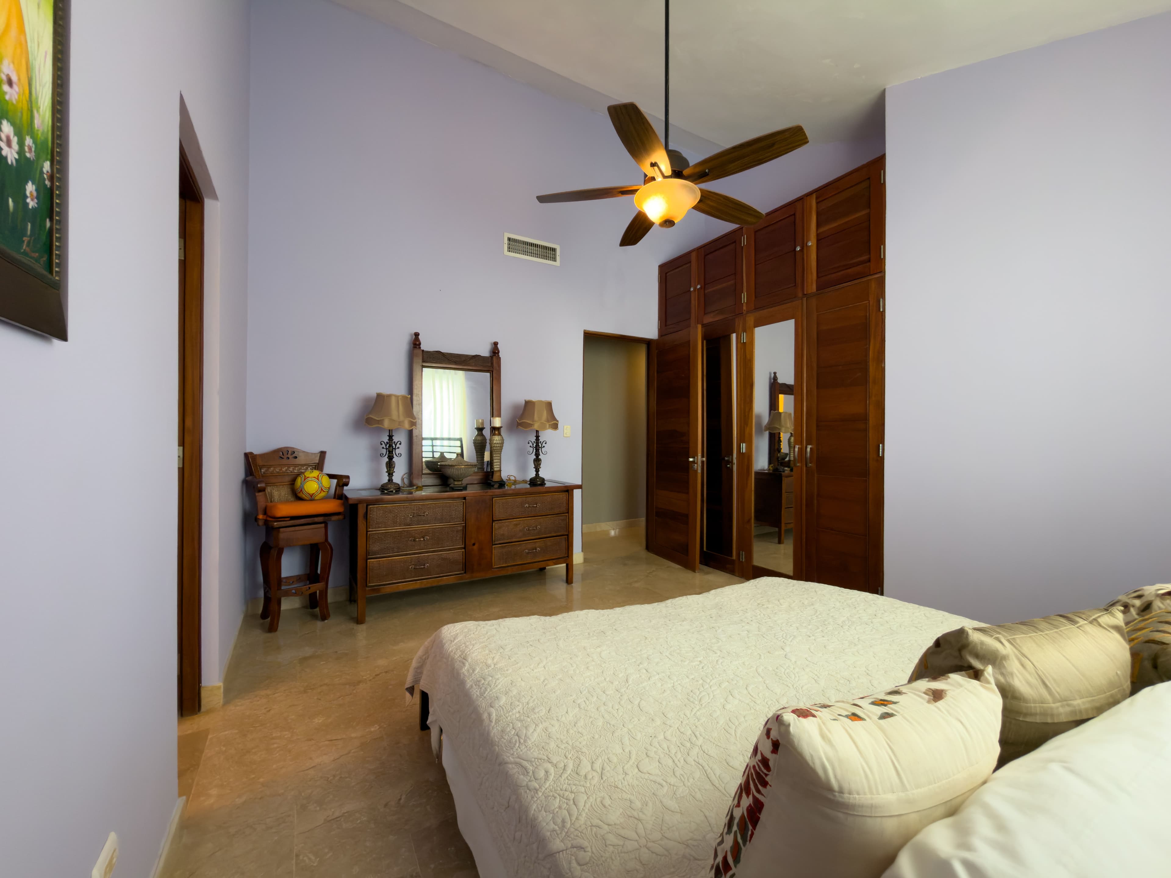 4-Bedroom Beachfront Penthouse with Ocean Terraces in Cabarete — Bedroom