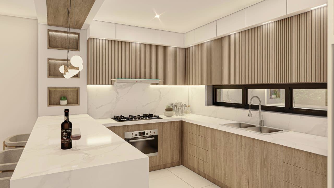 2-Bedroom Apartment with Community Pool between Sosúa and Puerto Plata — Kitchen