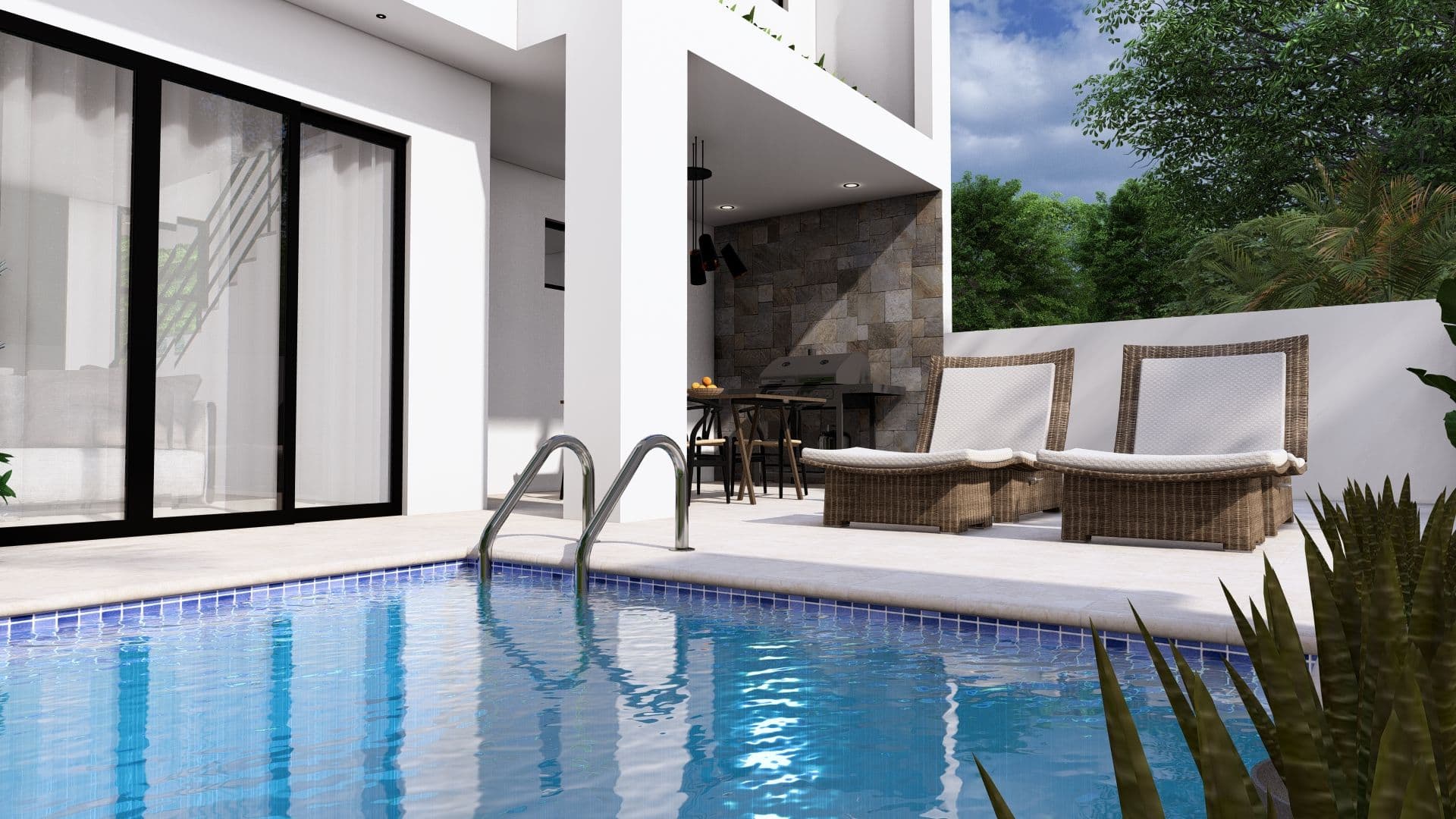 2-Bedroom Townhouse with Private Plunge Pool in Sosúa — Pool