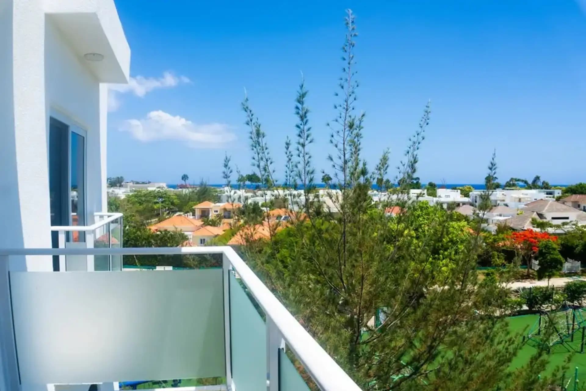 1-Bedroom Furnished Apartment with Ocean View Balcony in Sosúa — View
