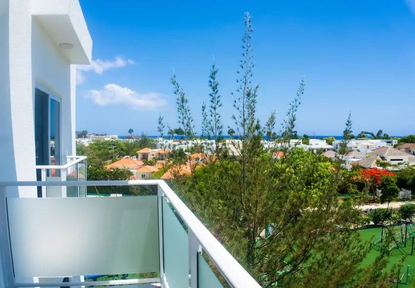 1-Bedroom Furnished Apartment with Ocean View Balcony in Sosúa — View