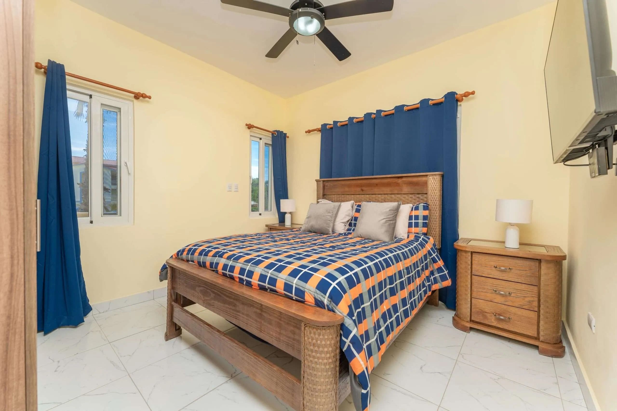 Appartement 2 chambres en rez-de-chaussée avec terrasse privée à Sosúa — Bedroom