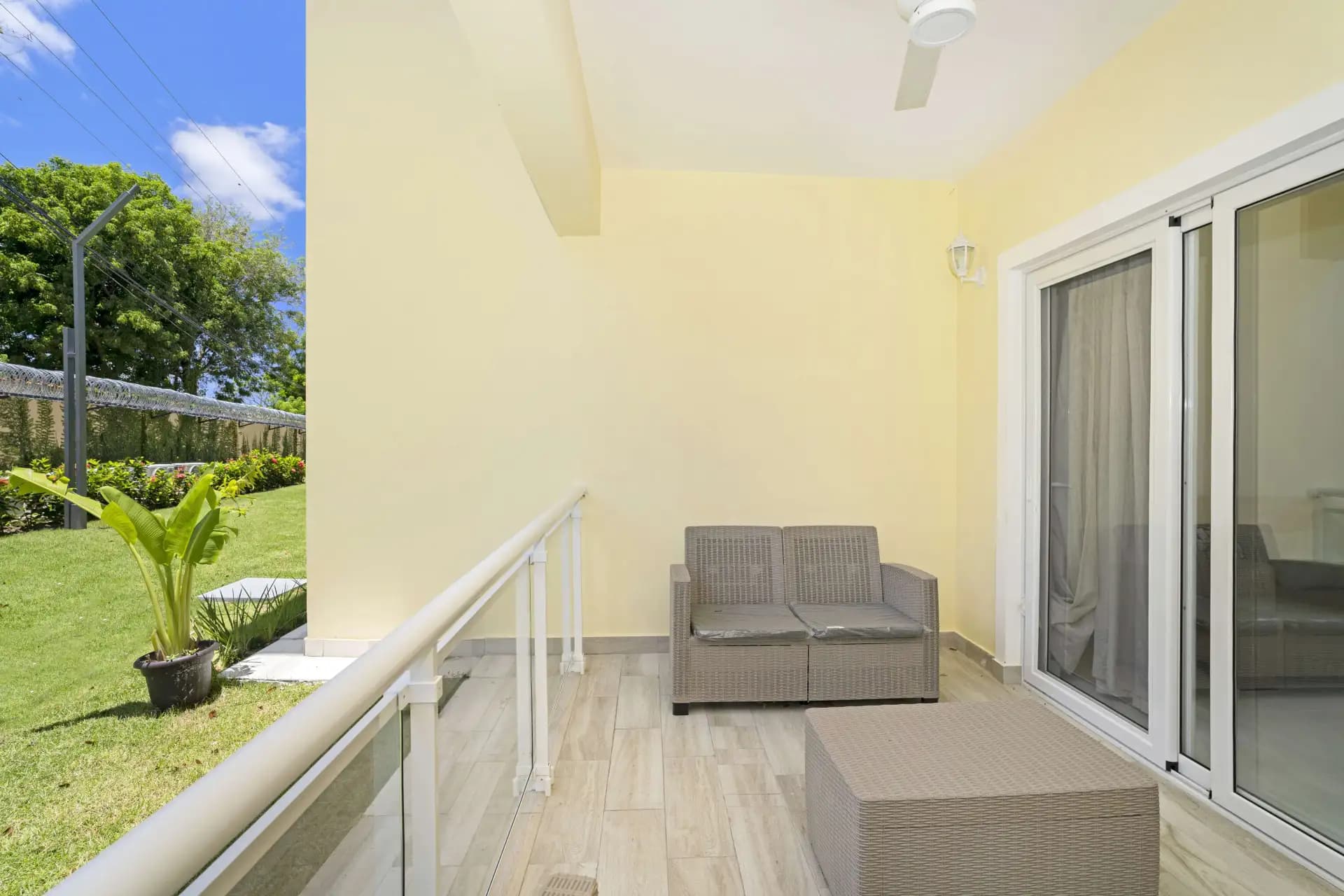شقة من غرفتي نوم في الطابق الأرضي في Hispaniola Hill Side Condos، Sosúa — Terrace