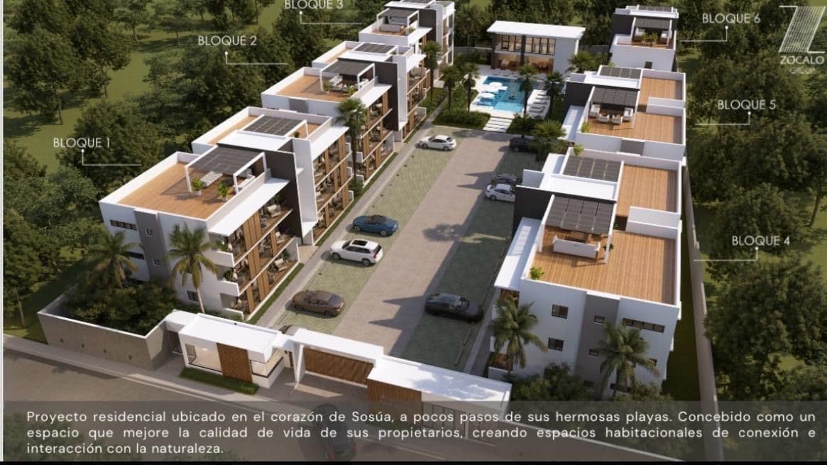 Квартира с 1 спальней и террасой 70 m² в Sosúa
