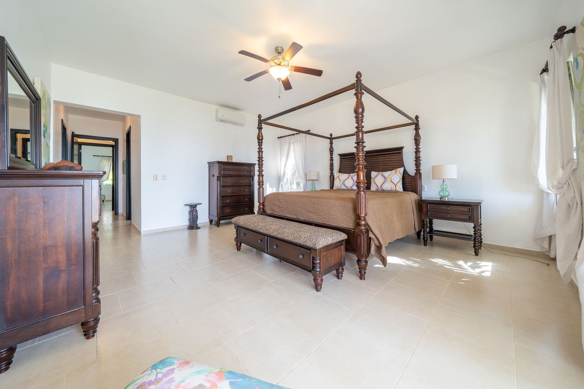3-Bedroom Oceanfront Condo with Private Garden in Sosúa — Bedroom