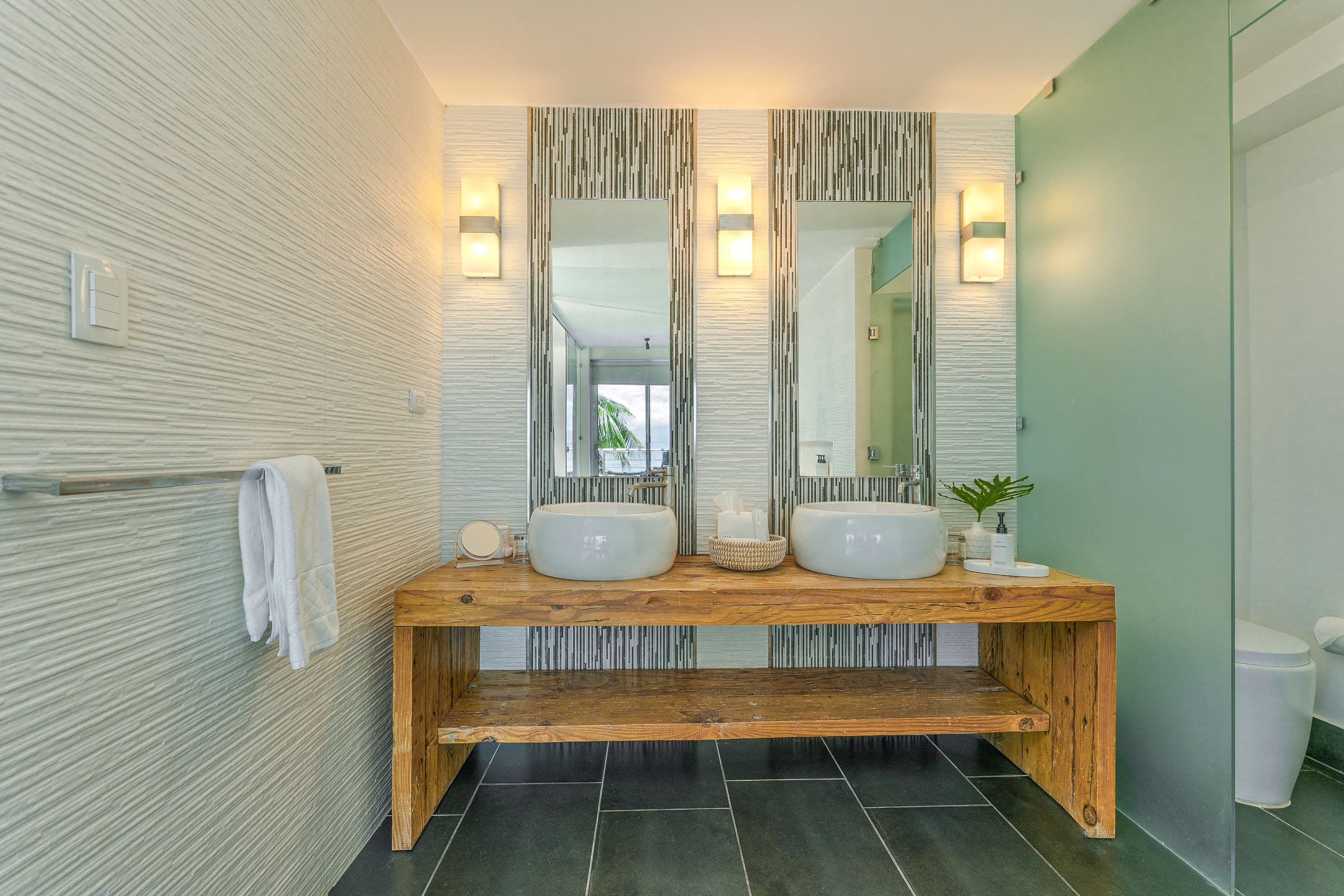 Penthouse am Meer mit 4 Schlafzimmern und Tauchbecken auf dem Dach in Sosúa — Bad