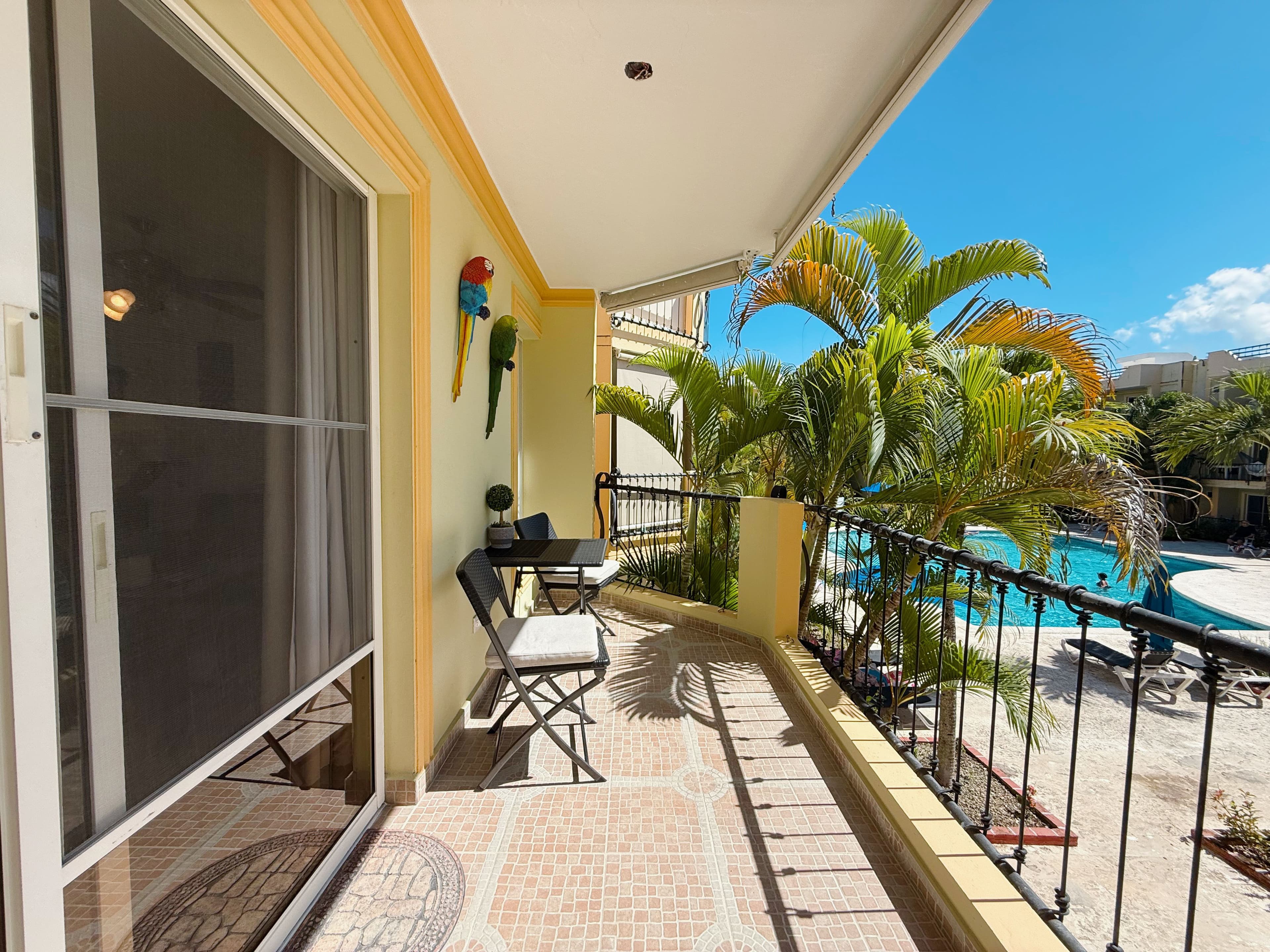 Appartement meublé 1 chambre avec grand balcon au centre de Sosúa — Balcony