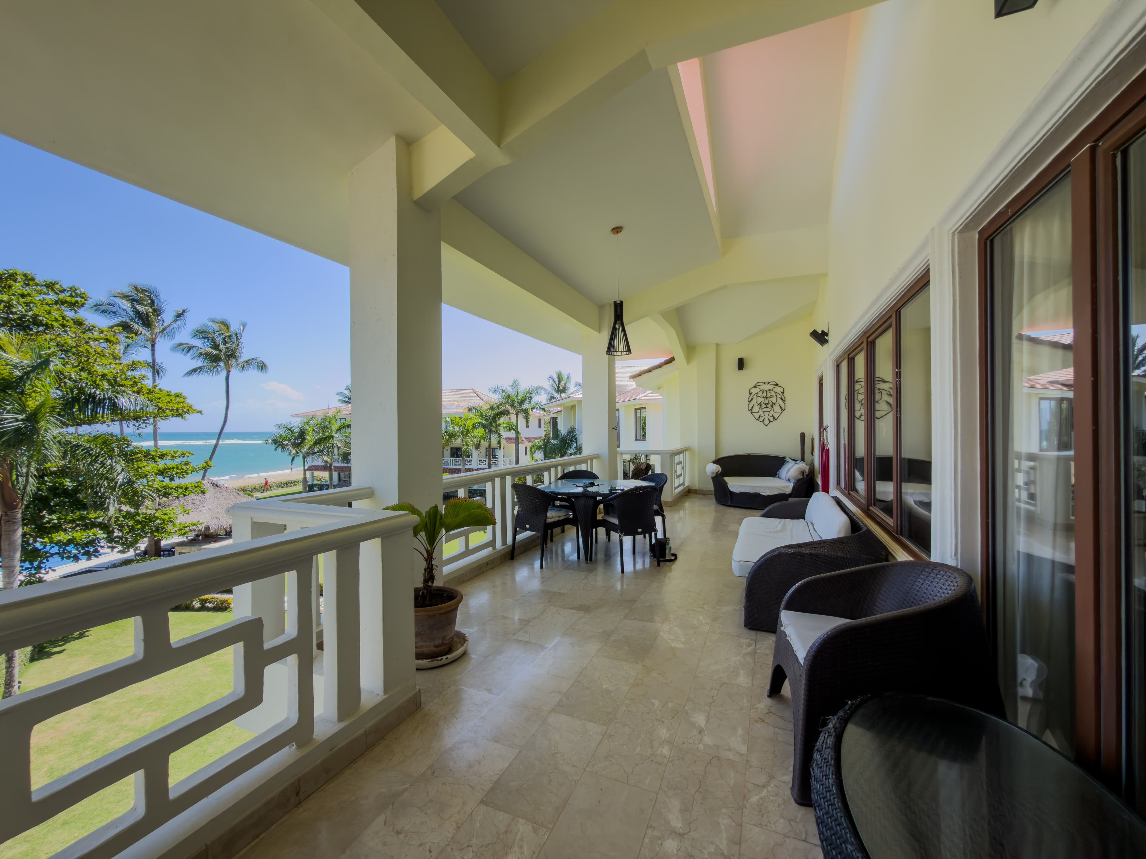 Penthouse 4 chambres en bord de plage avec terrasses face à l'océan à Cabarete — Terrace