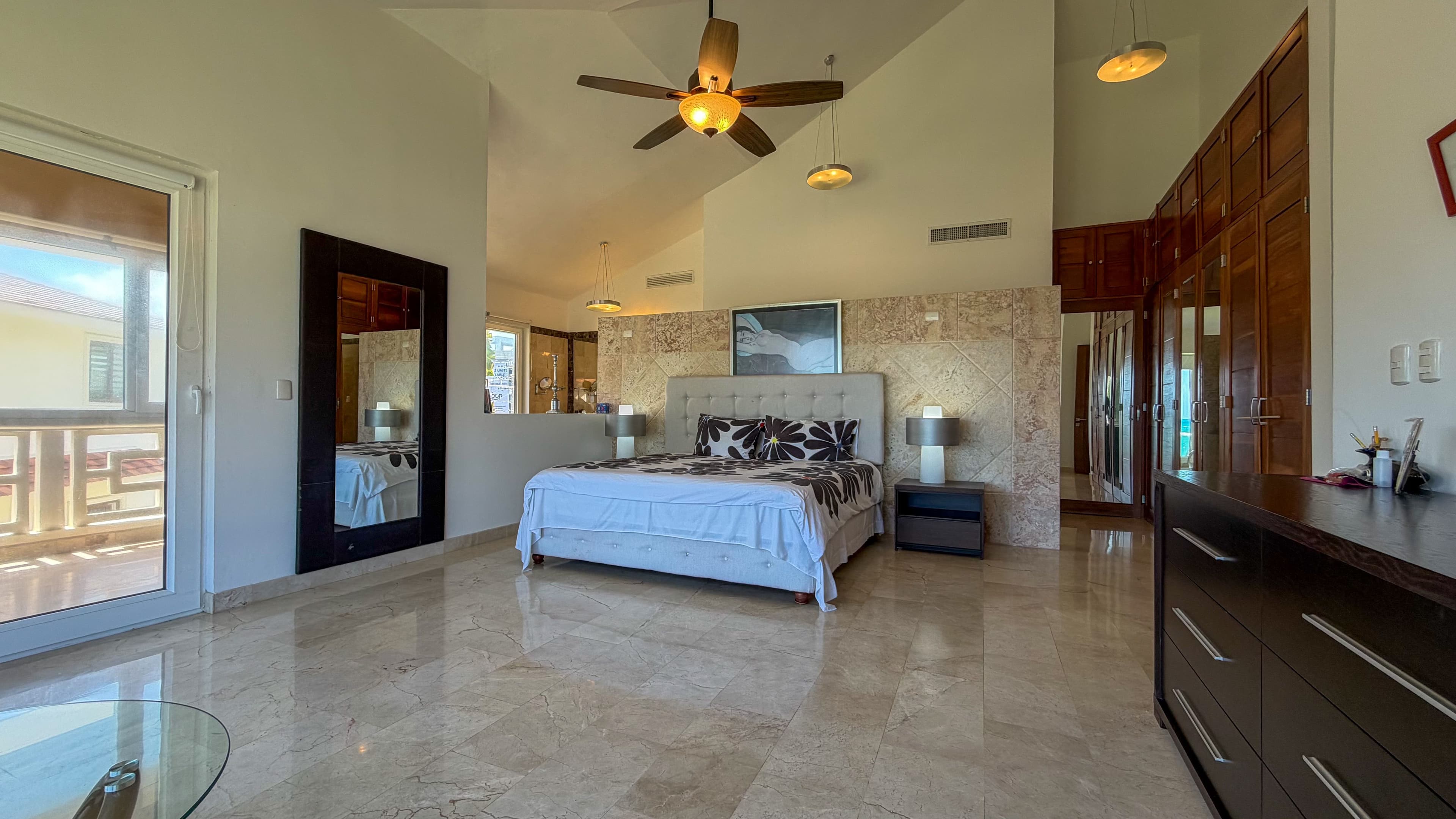 Penthouse 4 chambres en bord de plage avec terrasses face à l'océan à Cabarete — Bedroom