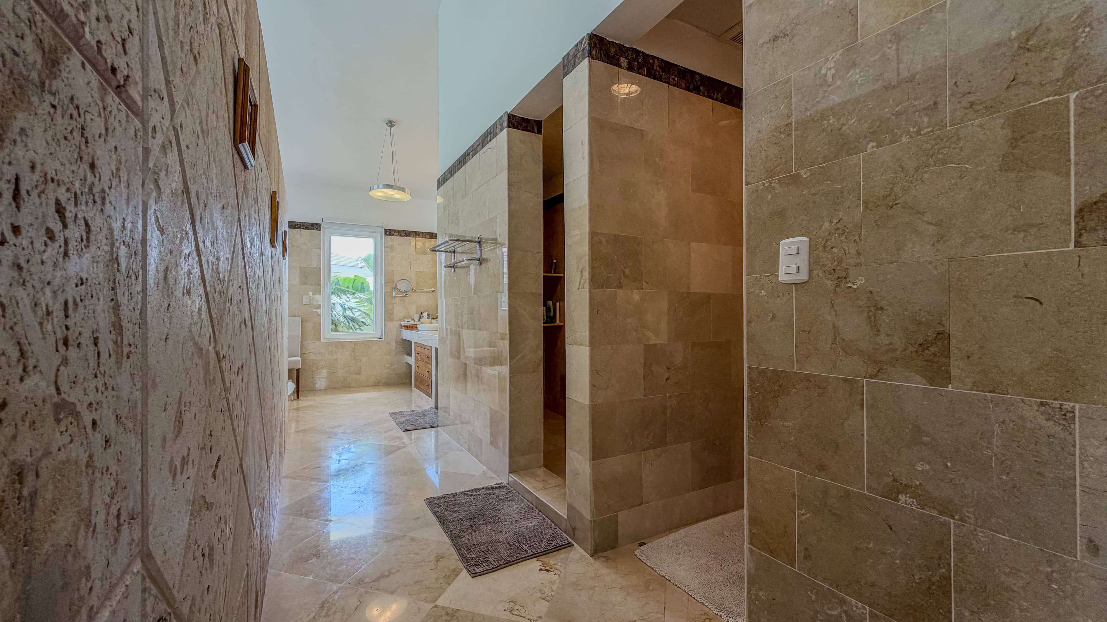 Penthouse 4 chambres en bord de plage avec terrasses face à l'océan à Cabarete — Bathroom