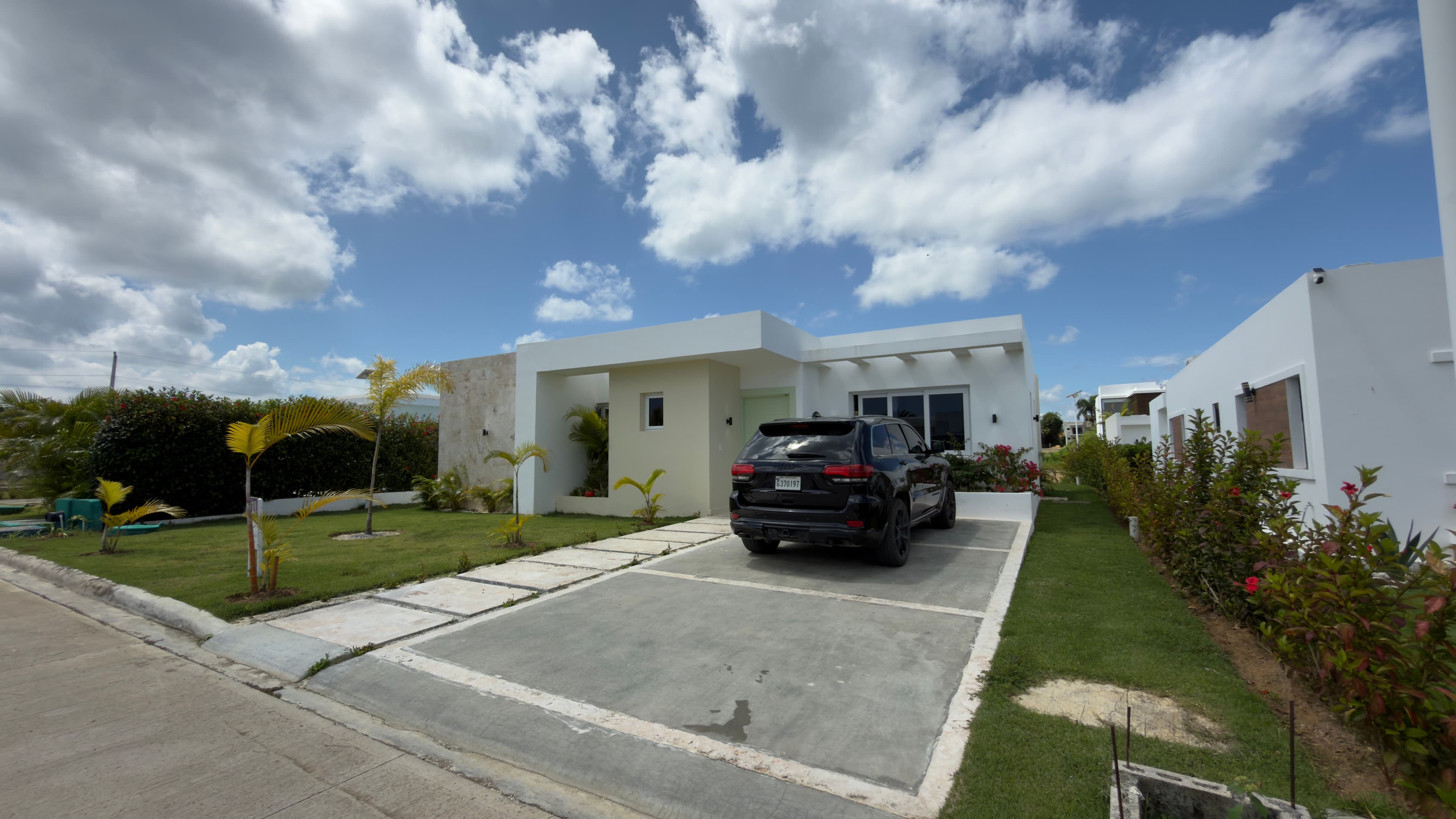 3-Bedroom Furnished Villa with Private Pool in Sosúa Ocean Village — Driveway & parking