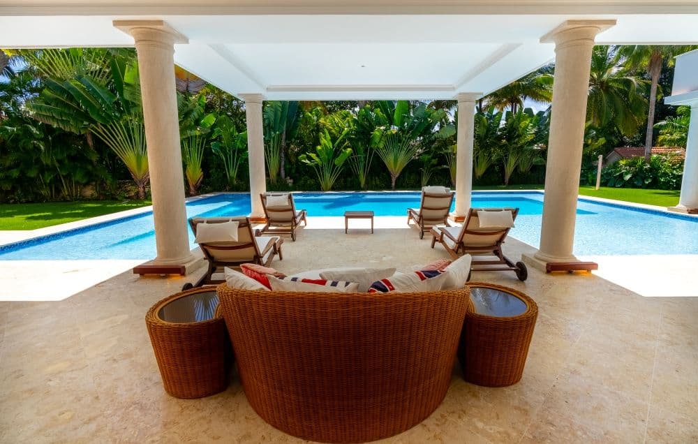 Villa mit 7 Schlafzimmern und Salzwasserpool in Sea Horse Ranch, Cabarete — Terrasse