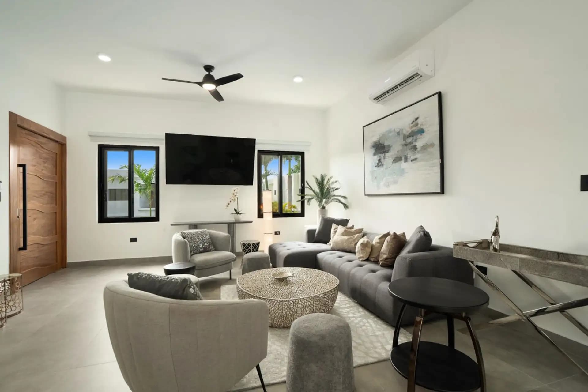 3-Bedroom Custom Villa with Private Pool at Kite Beach, Cabarete — Living room