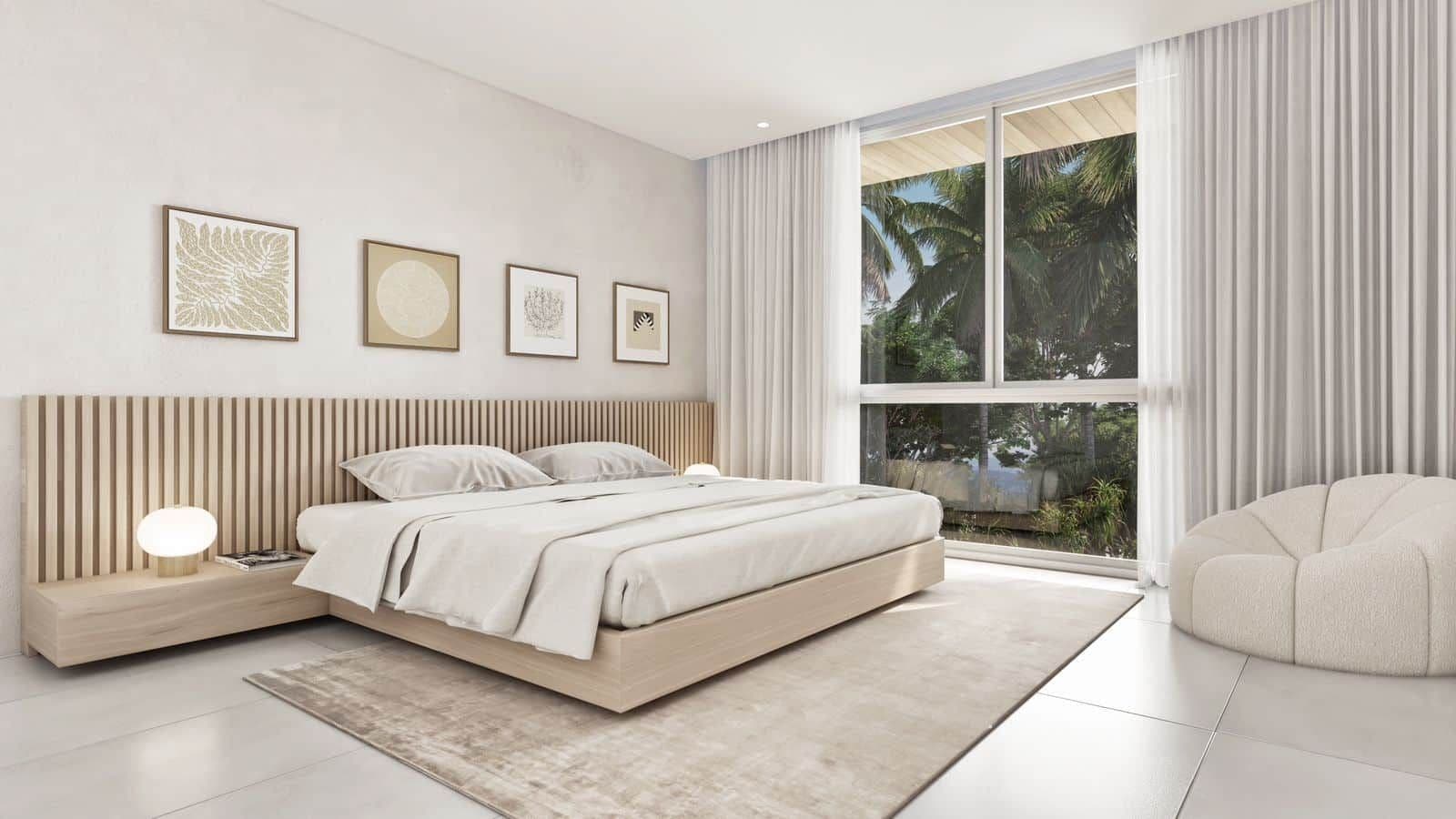 1-Bedroom Apartment with Balcony near Kite Beach, Cabarete — Bedroom