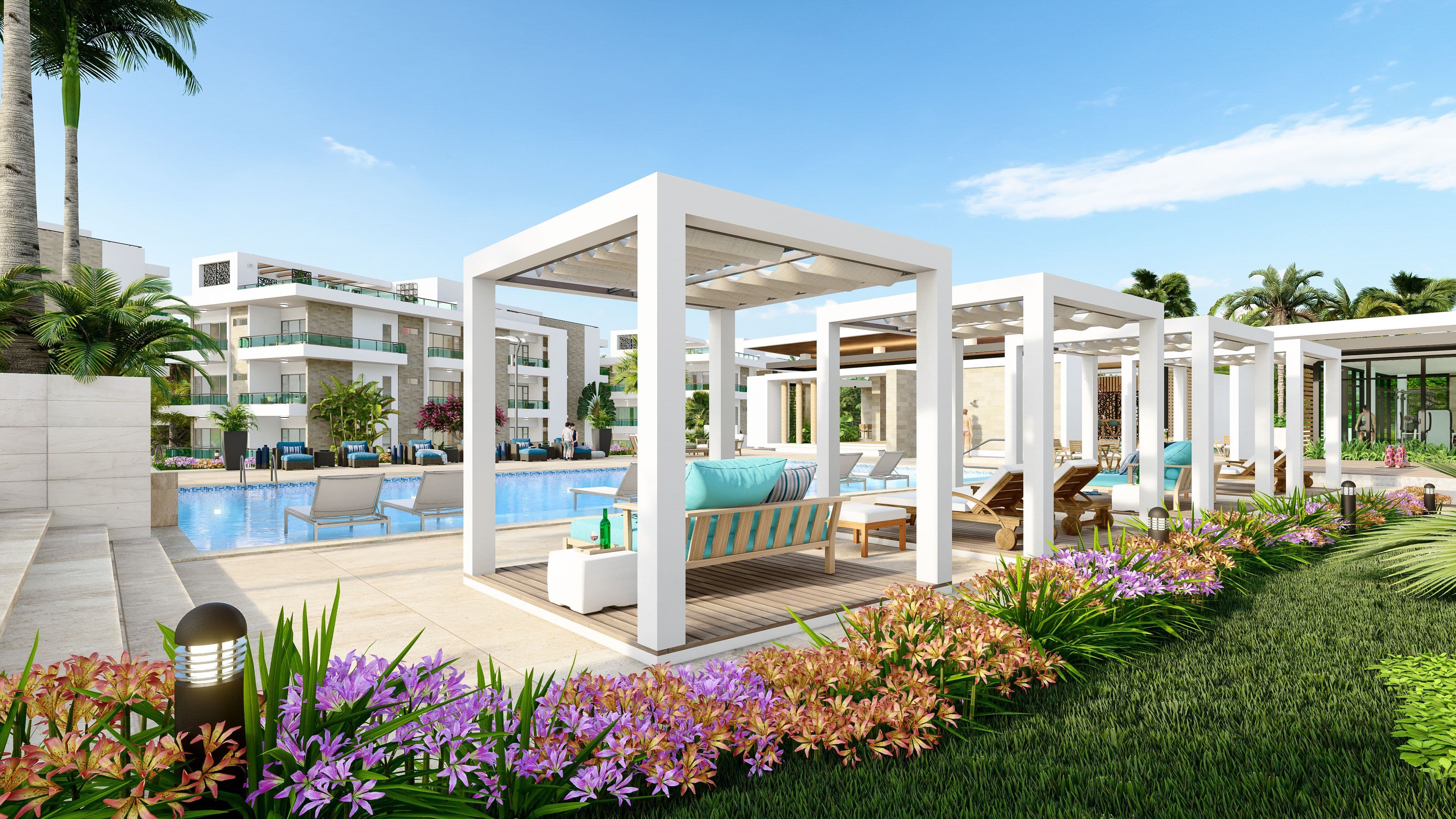 2-Bedroom Condo with Private Terrace near Cabarete Beaches — Pool