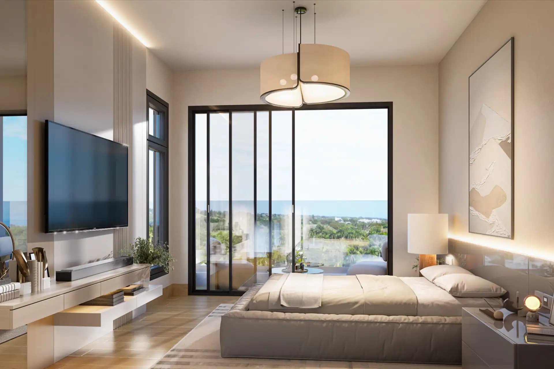 2-Bedroom Condo with Private Terrace at Green One, Playa Dorada — Bedroom