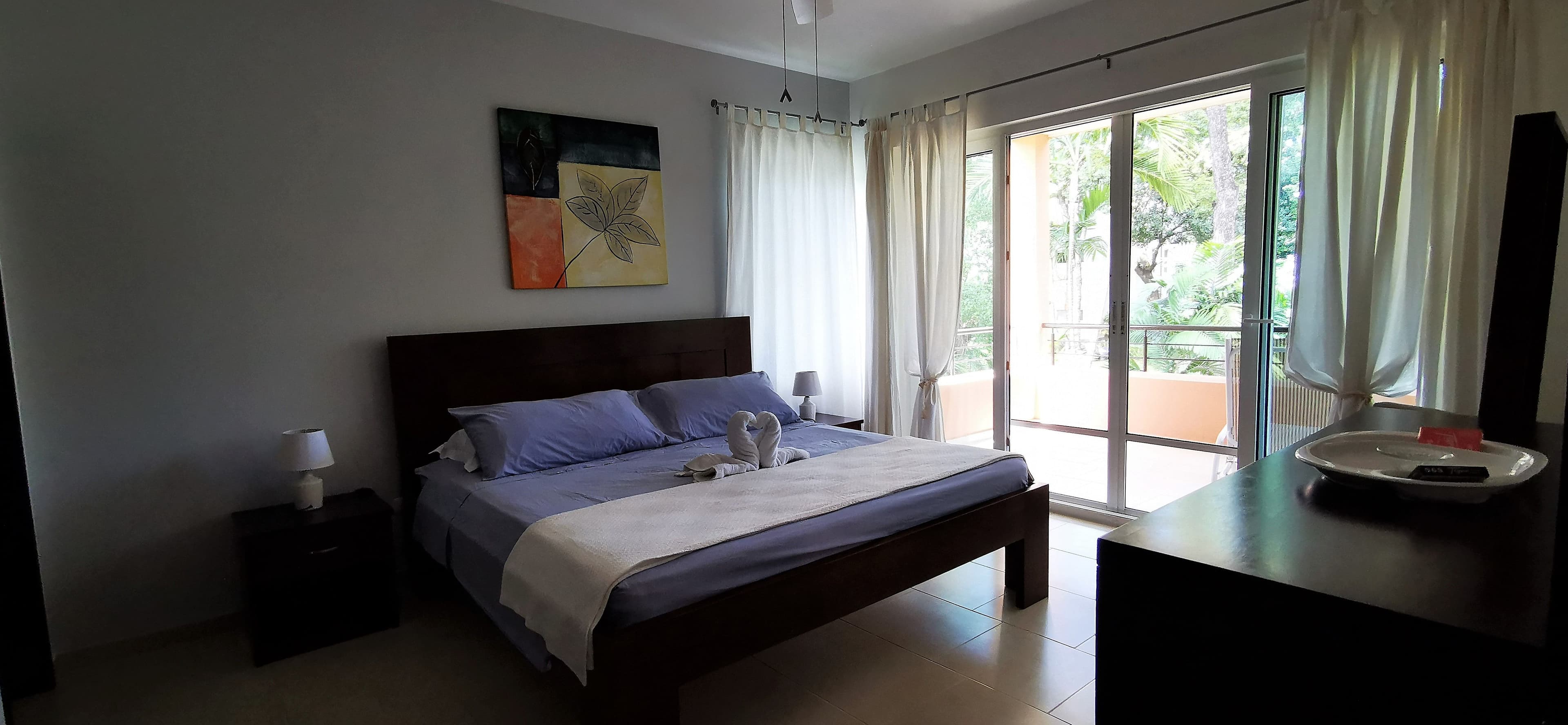 1-Bedroom Beachfront Apartment with Partial Ocean Views in Sosúa — Bedroom