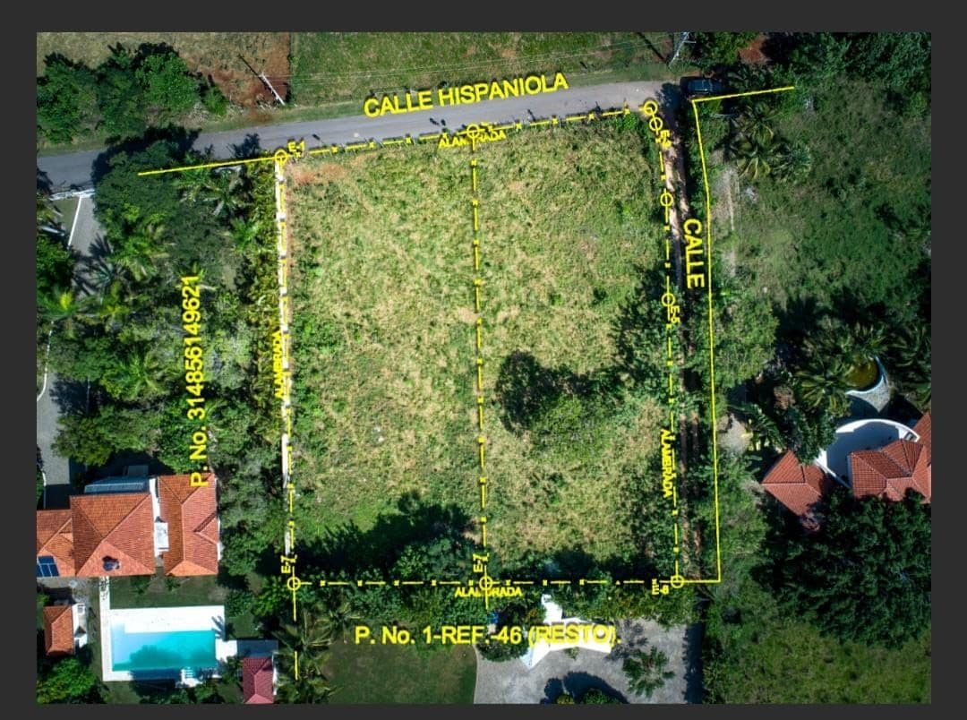1,400 m² Residential Lot in Lomas Mironas, Cabarete — Site plan