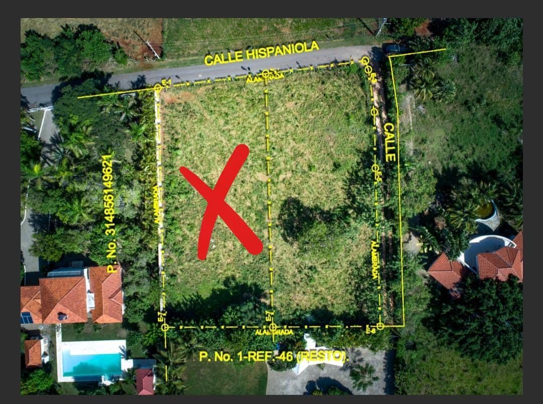 1,400 m² Residential Lot in Lomas Mironas, Cabarete — Site plan