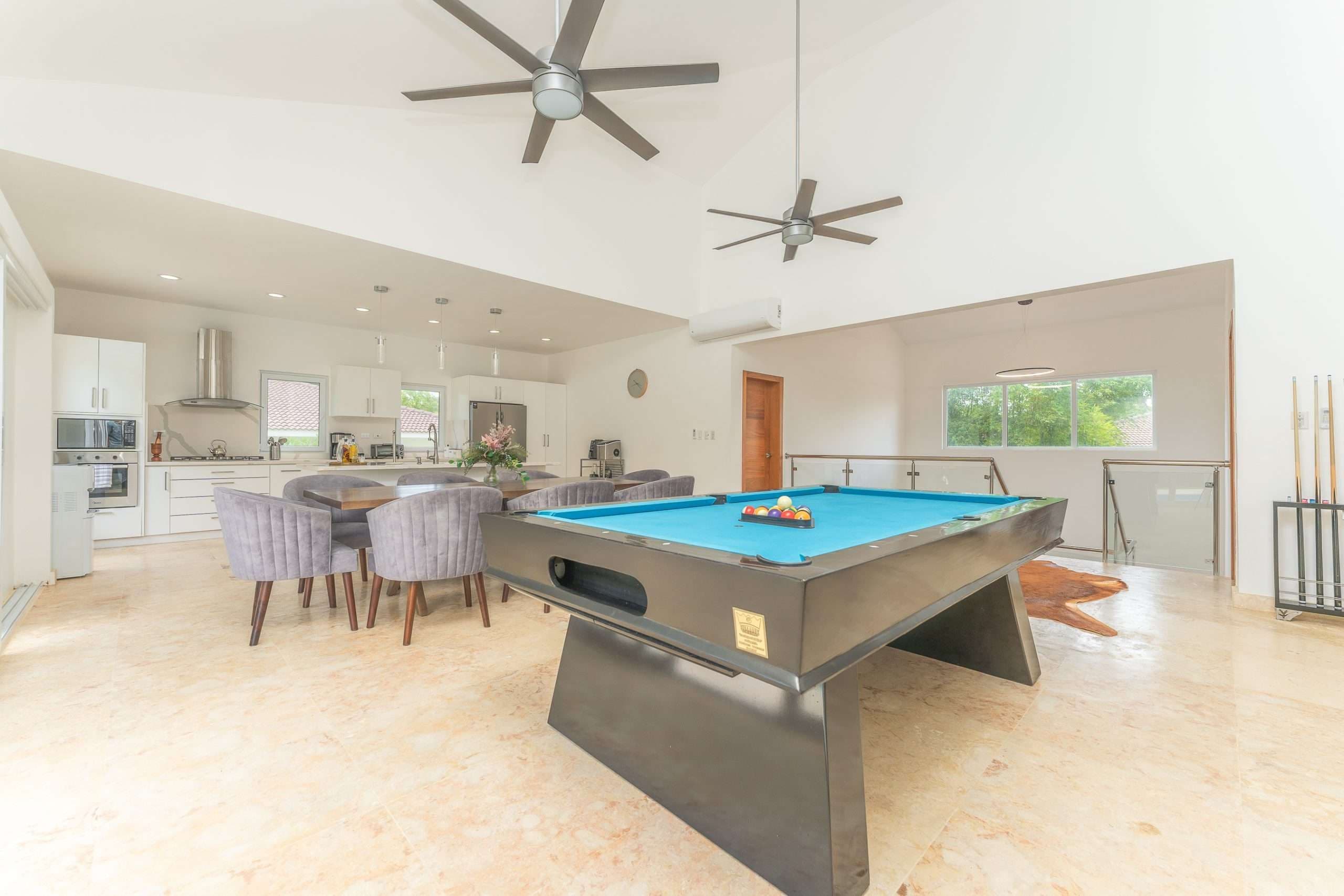 4-Bedroom Modern Villa with Private Pool in Sosúa, Built in 2022 — Open living & dining area