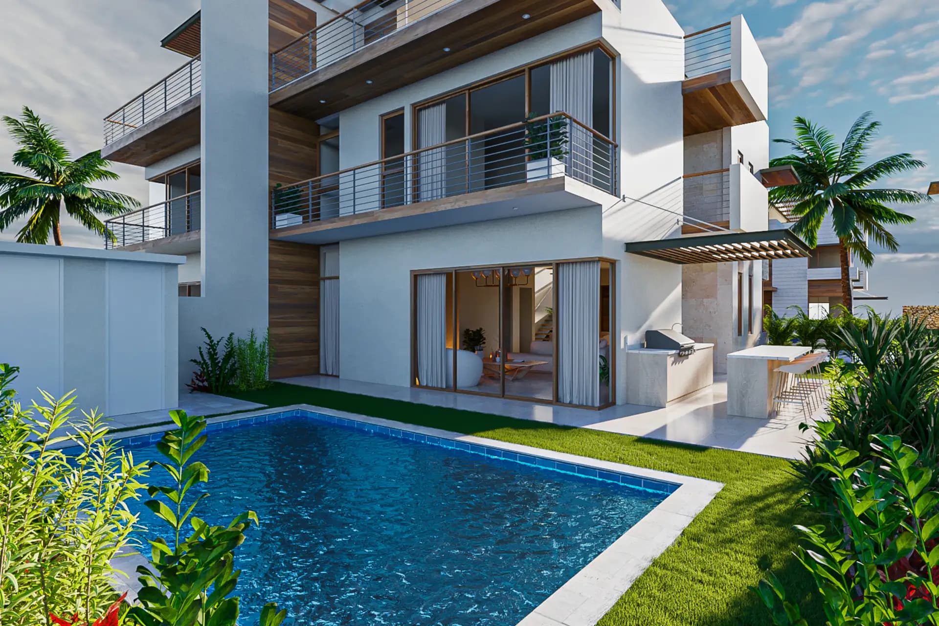 3-Bedroom Ocean-View Villa with Private Pool near Kite Beach, Cabarete, Cabarete