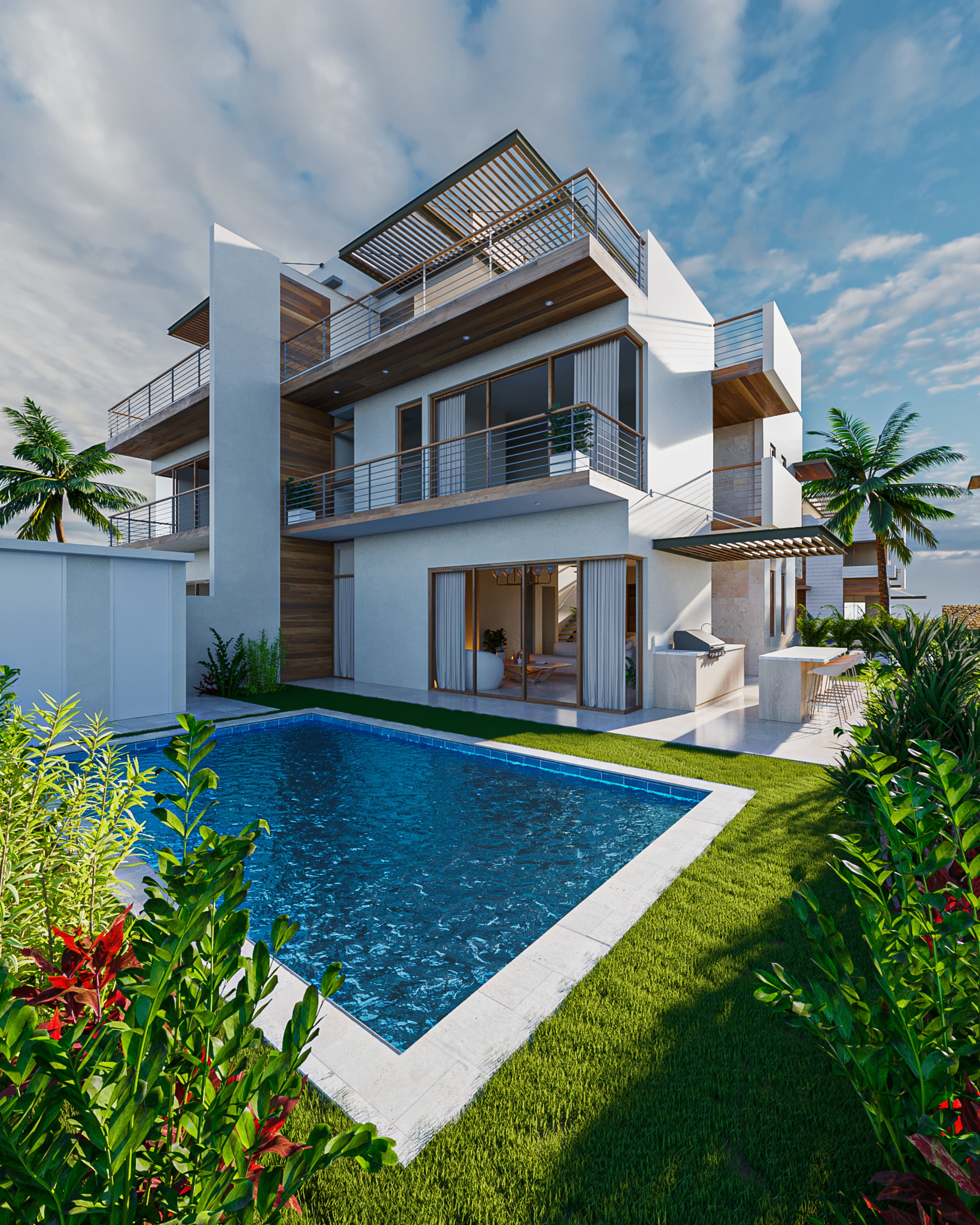 3-Bedroom Ocean-View Villa with Private Pool near Kite Beach, Cabarete