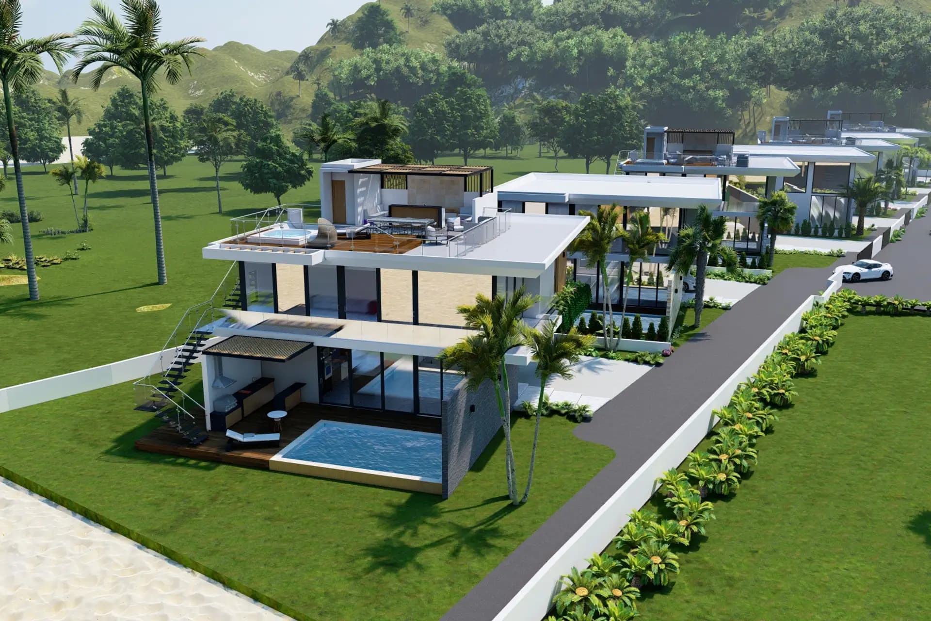Villa 3 chambres en bord de plage avec vue sur l'océan à Cabarete Est — Exterior