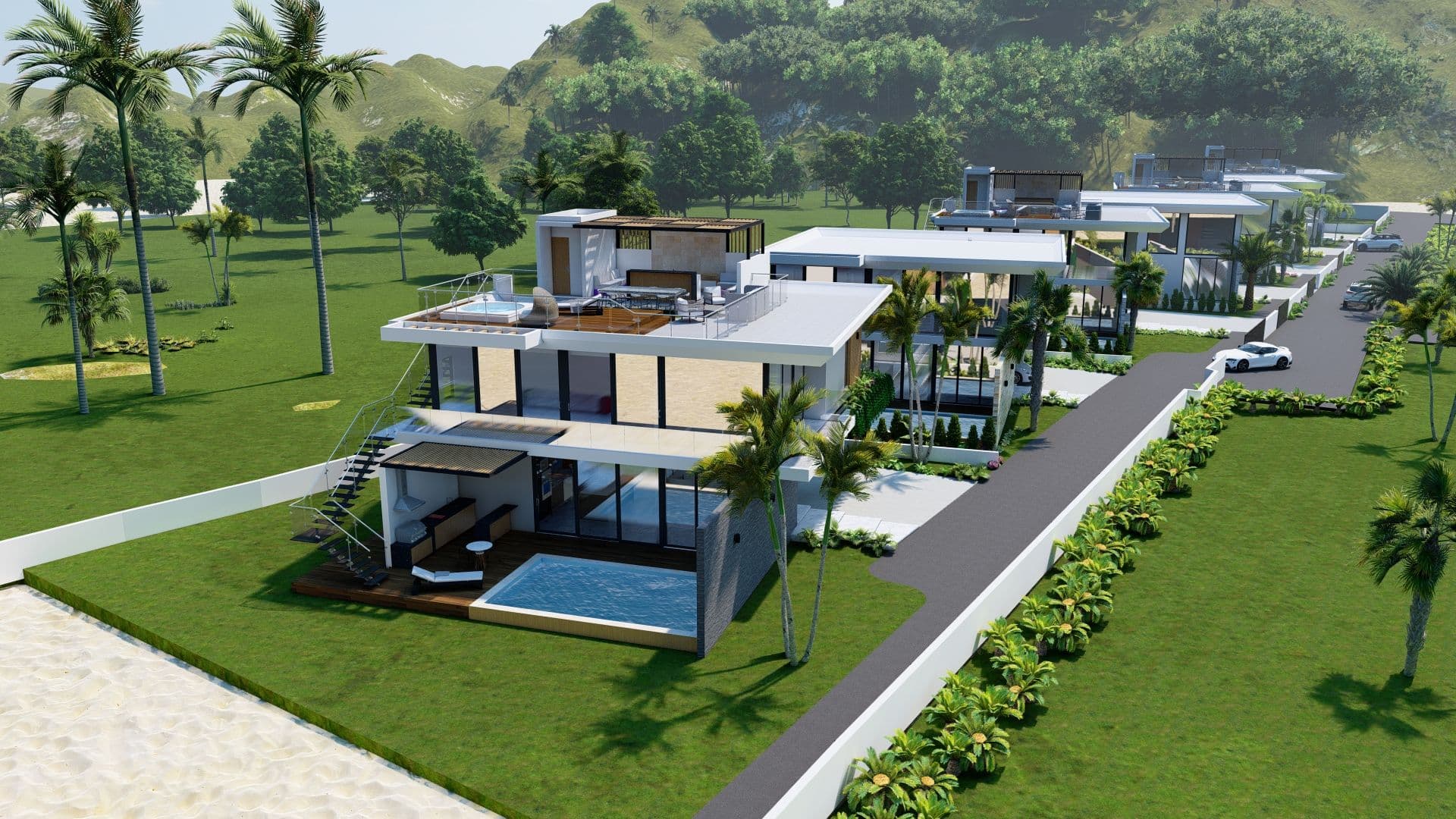 Villa 3 chambres en bord de plage avec vue sur l'océan à Cabarete Est — Exterior
