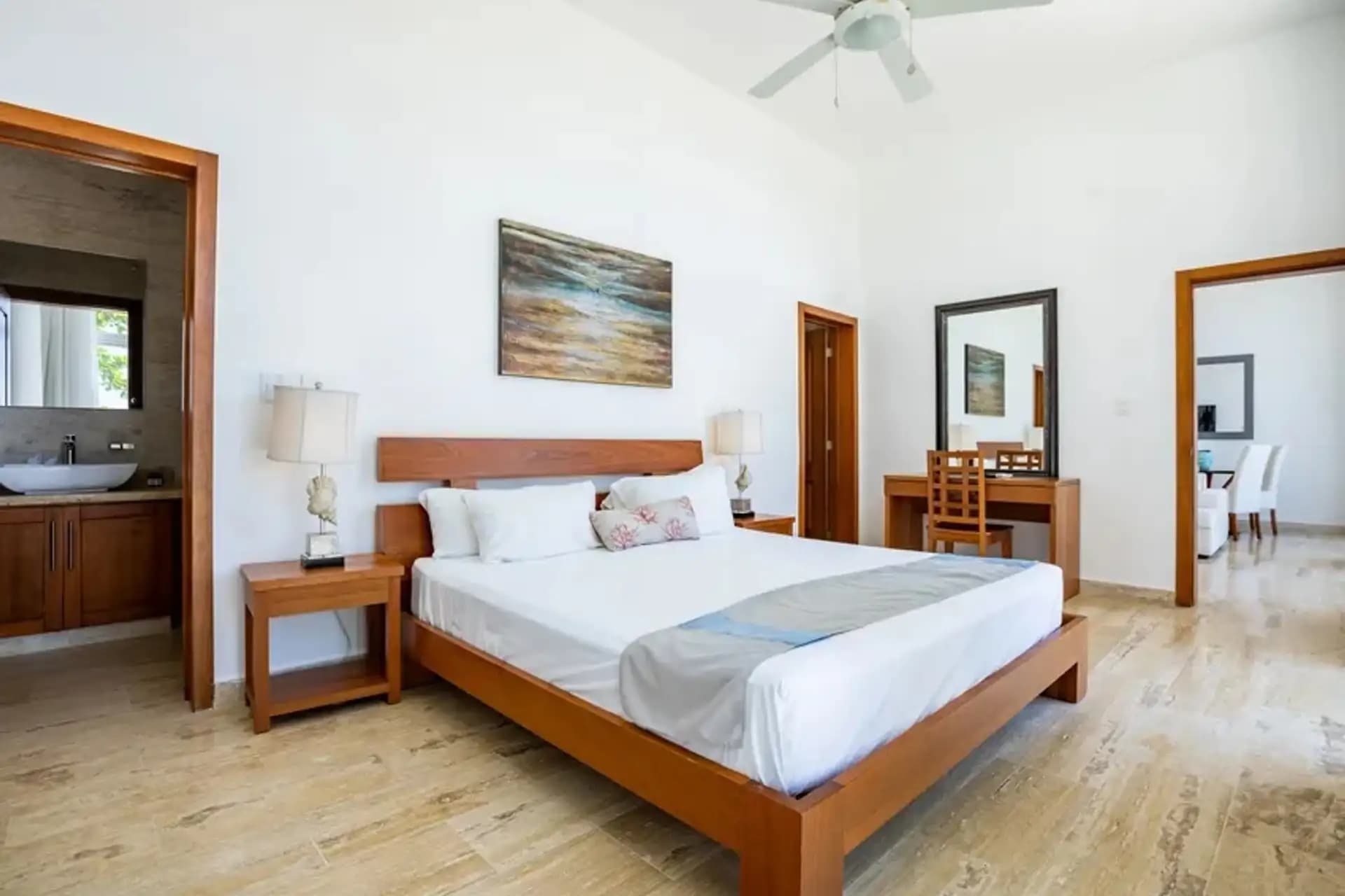1-Bedroom Ocean View Apartment with 137 m² of Space in Sosúa — Bedroom