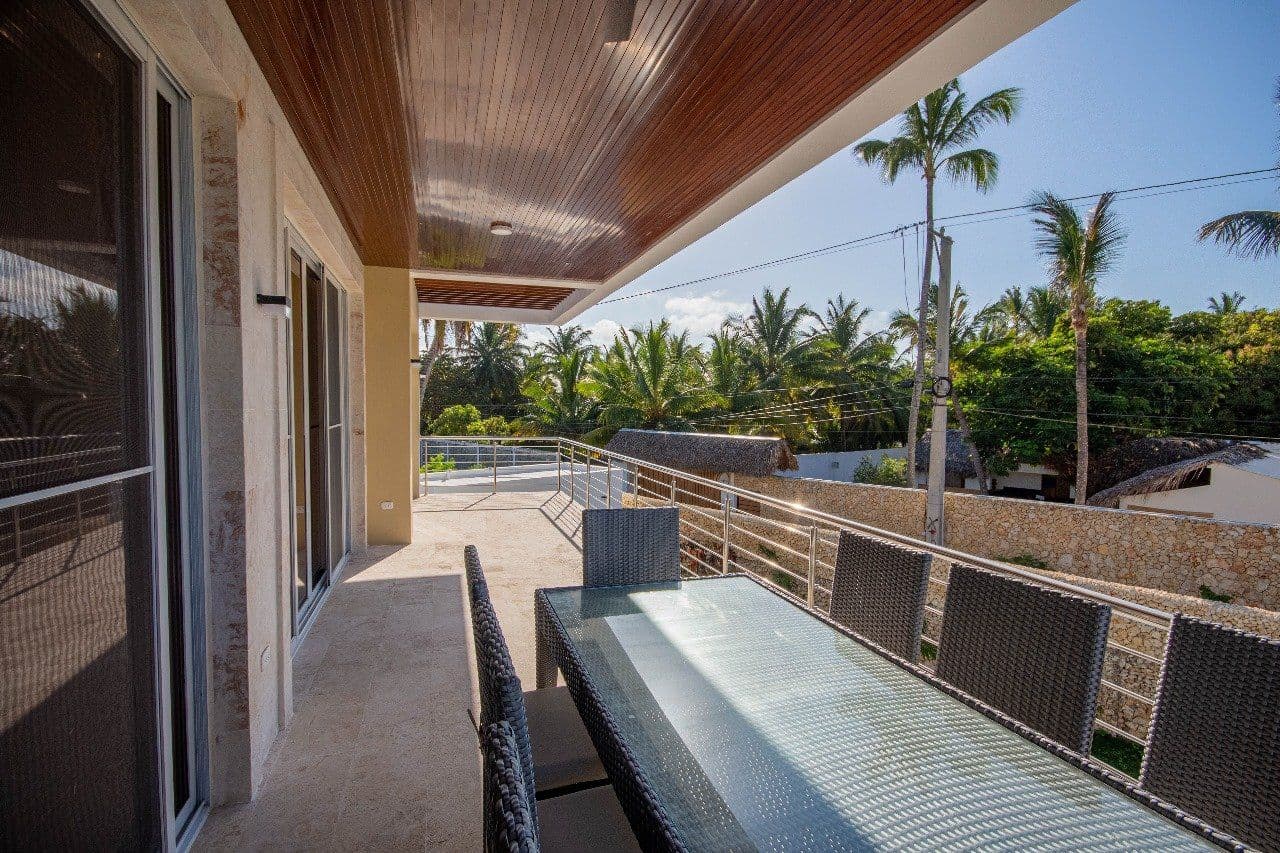 Villa mit 3 Schlafzimmern, Pool und Meerblick nahe Kite Beach in Cabarete — Balkon