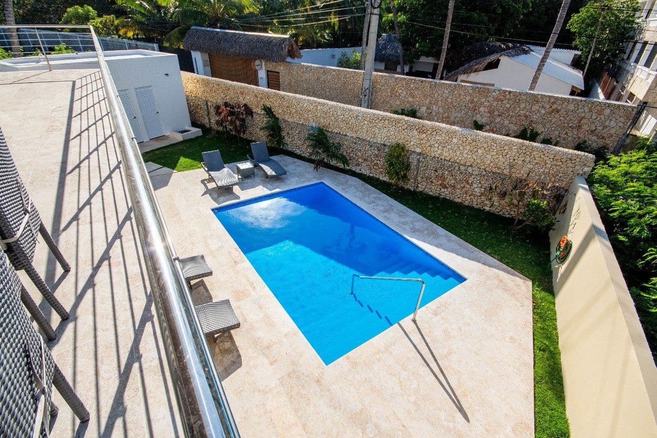 Villa mit 3 Schlafzimmern, Pool und Meerblick nahe Kite Beach in Cabarete — Pool
