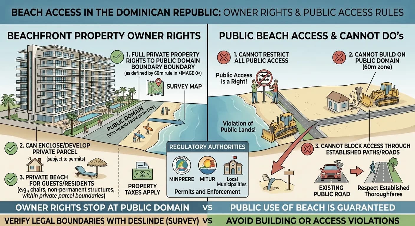 Beach Access in the Dominican Republic: What Property Owners Can and Cannot Do